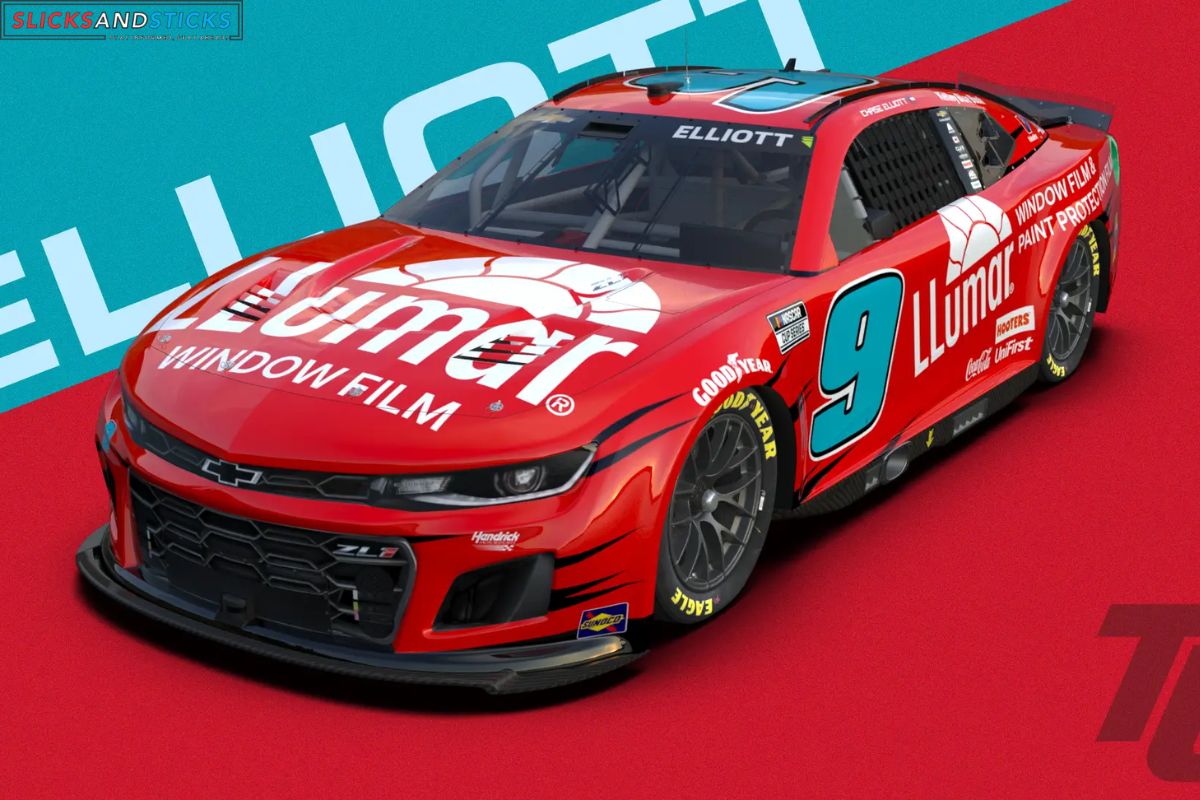 Chase Elliott's LLumar Films 2024 NASCAR Cup Series Livery Redesign