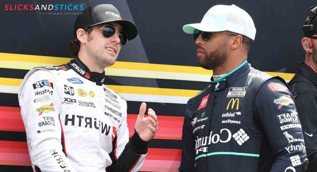 Ryan Blaney and Bubba Wallace (2)