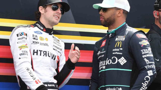 Ryan Blaney and Bubba Wallace (2)