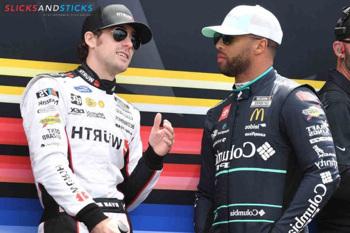 Ryan Blaney and Bubba Wallace (2)