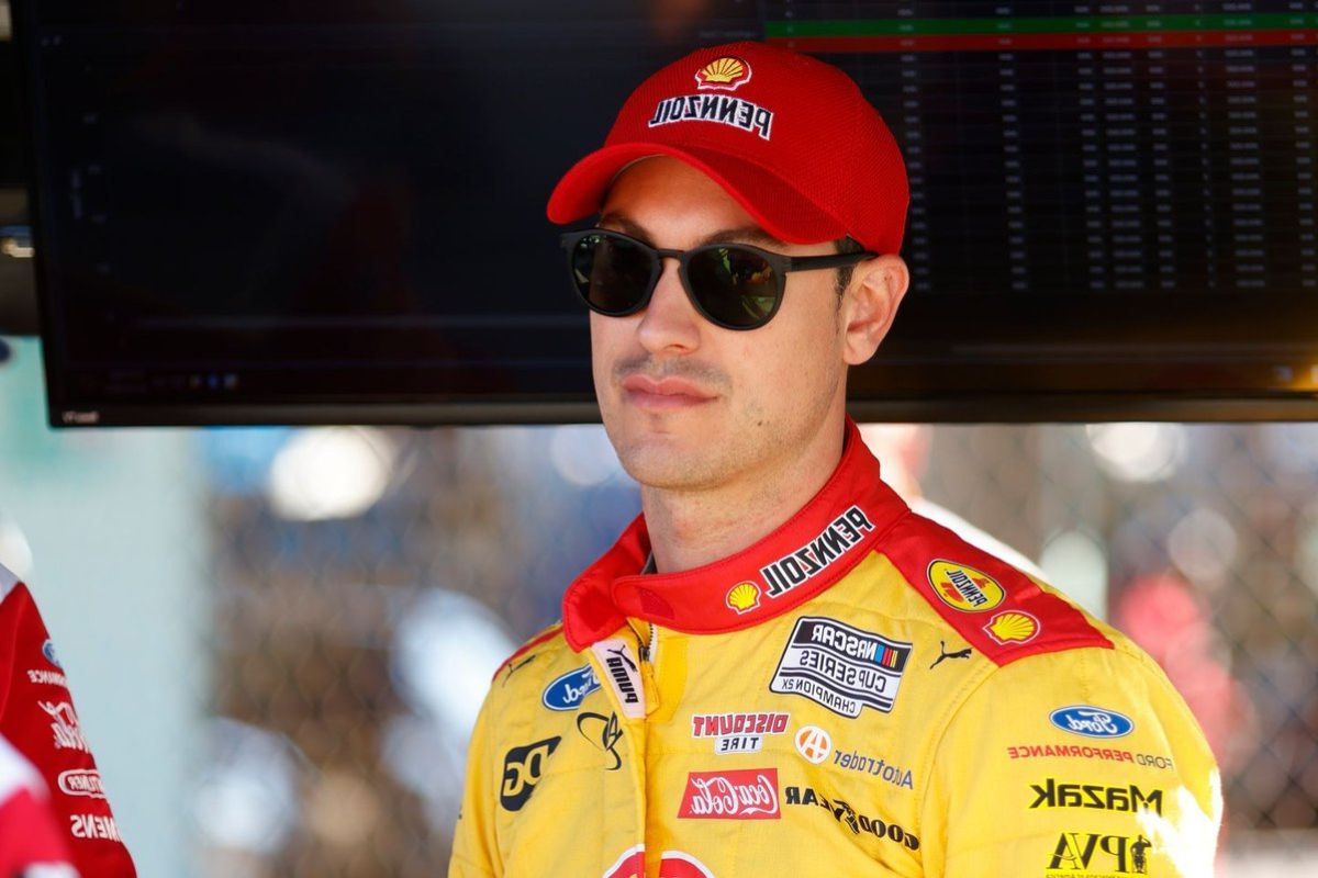 Logano and Gibbs Post-Race Exchange (4)