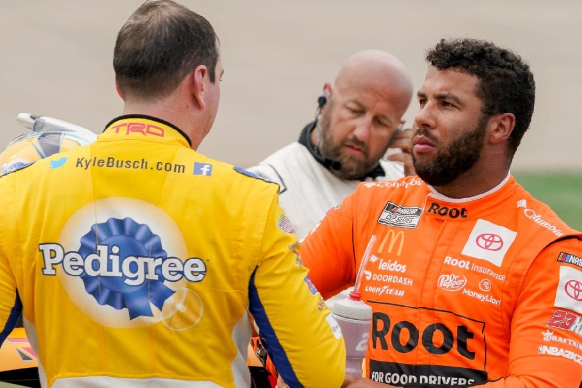 Bubba Wallace and Kyle Busch Atlanta Wreckfest (1)