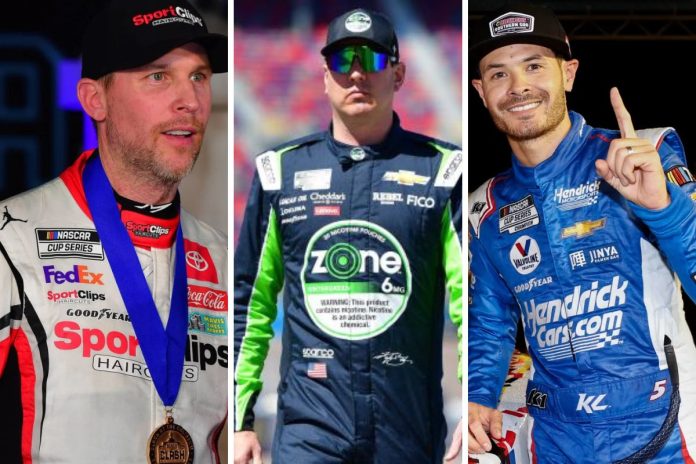 Denny Hamlin Silences Busch and Larson