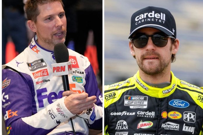 Denny Hamlin Questions Ryan Blaney's Reaction (2)