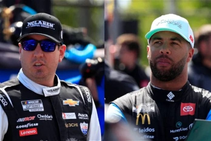 Kyle Busch and Bubba Wallace Playoff Battle
