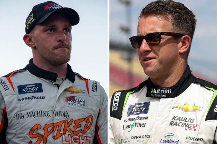 AJ Allmendinger and Parker Kligerman Final Lap Collision