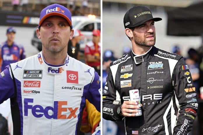 Denny Hamlin on Corey LaJoie's Car Flip
