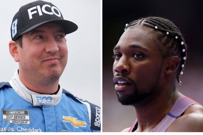 NASCAR Driver Kyle Busch Congratulates Noah Lyles