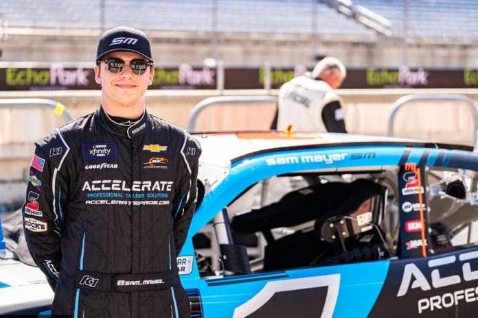 Sam Mayer's Crash Burns His Car