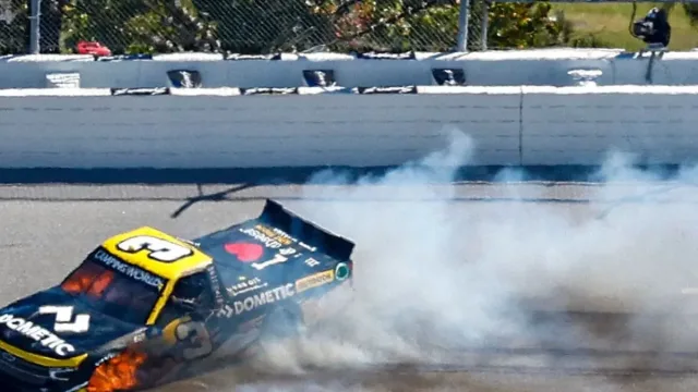 NASCAR Driver's Near-Fatal Fire Crash