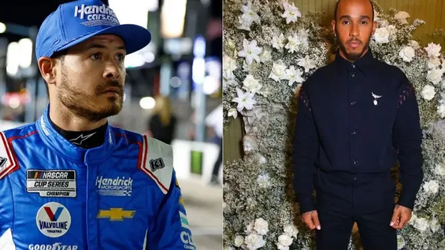 Kyle Larson Copies Lewis Hamilton's Iconic Pose