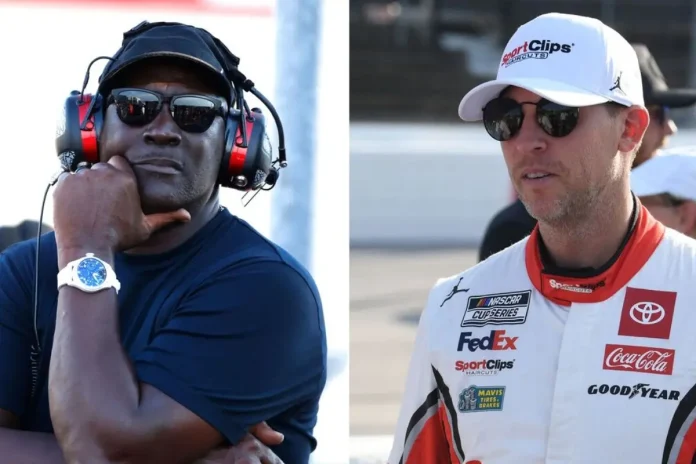 Michael Jordan Comforts Denny Hamlin