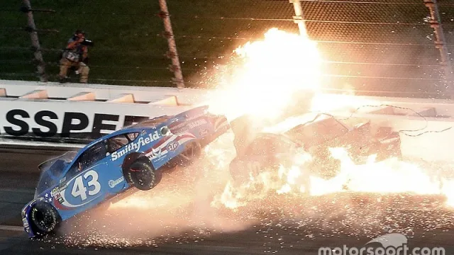 Aric Almirola crash during NASCAR Xfinity race