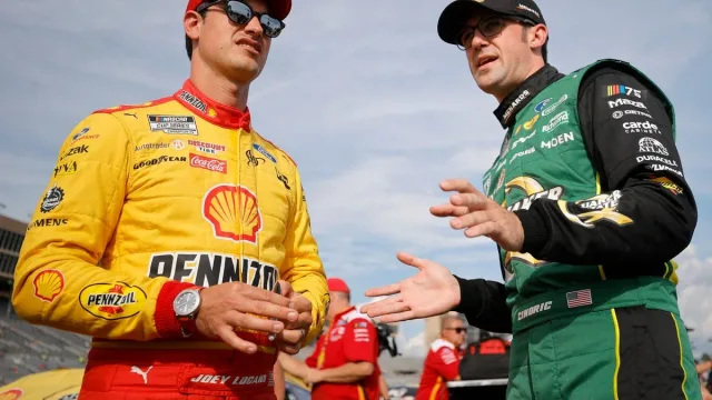 Austin Cindric and Joey Logano Talladega team strategy conflict
