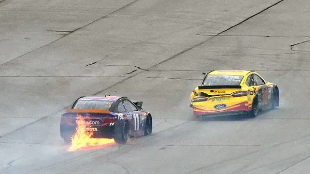 Dale Earnhardt Jr supports Joey Logano at Talladega