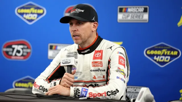 Denny Hamlin responds to Ross Chastain Talladega block