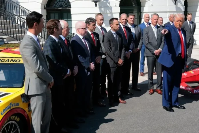 NASCAR Champions Meet President Trump