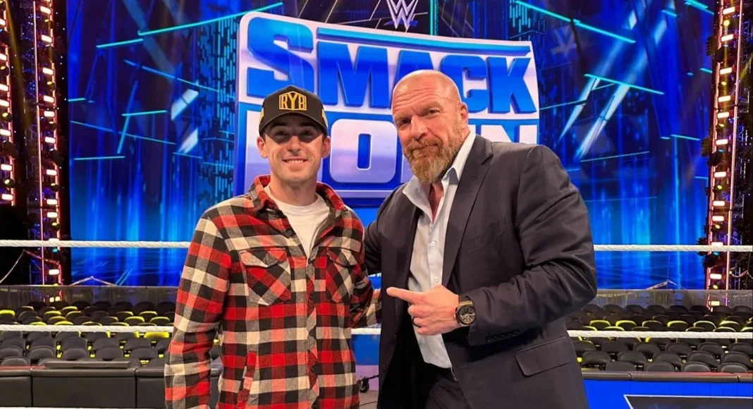 Ryan Blaney at WWE Raw Event