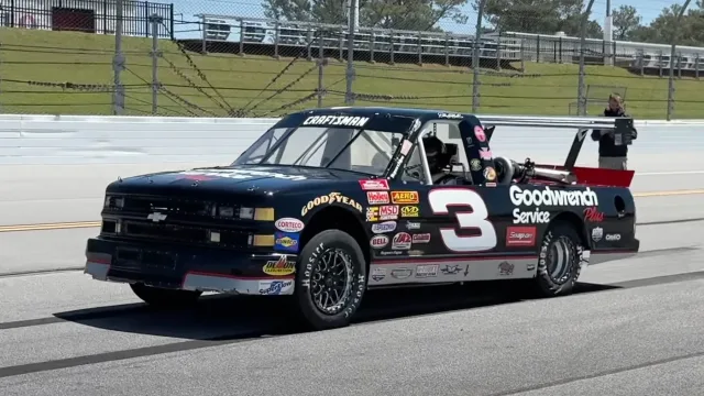 Dale Earnhardt Jr. drives modified NASCAR truck at Talladega