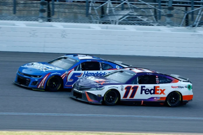 Denny Hamlin compared to Carson Hocevar NASCAR showdown