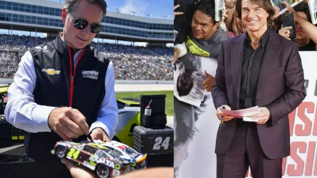 Jeff Gordon attends Mission Impossible premiere with Tom Cruise