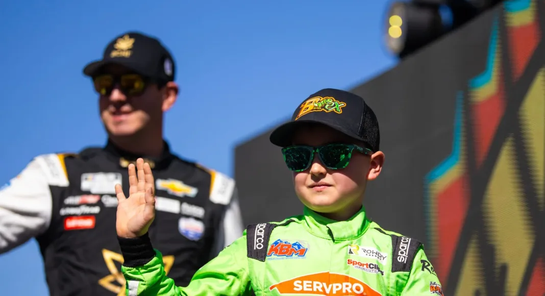 Kyle Busch celebrates son's first A-Class racing win