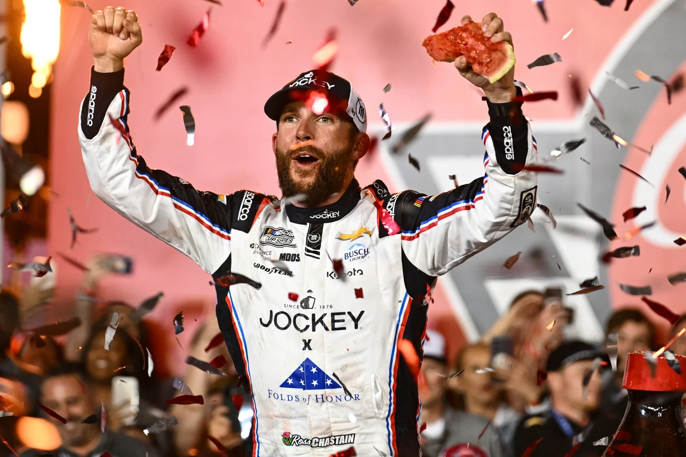 Ross Chastain retrieves stolen winning hat after Coca Cola 600 victory Ross Chastain retrieves stolen winning hat after Coca Cola 600 victory