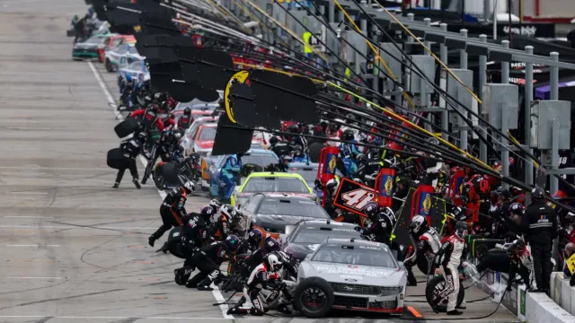 Ryan Blaney involved in Talladega pit road incident