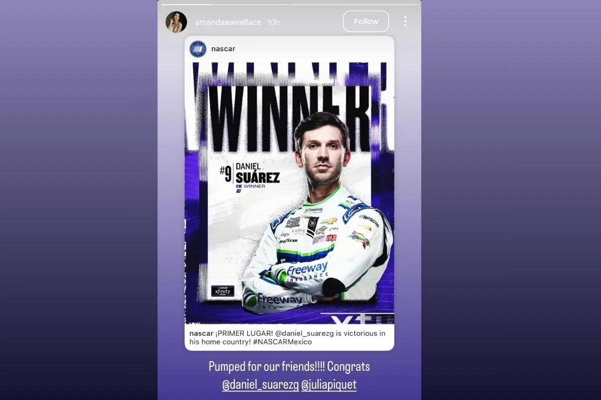 Bubba Wallace Wife Reaction to Daniel Suárez