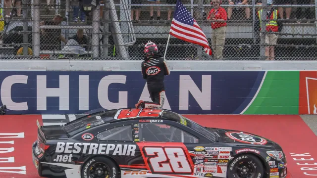 Corey Heim strong finish ARCA Michigan race 2025