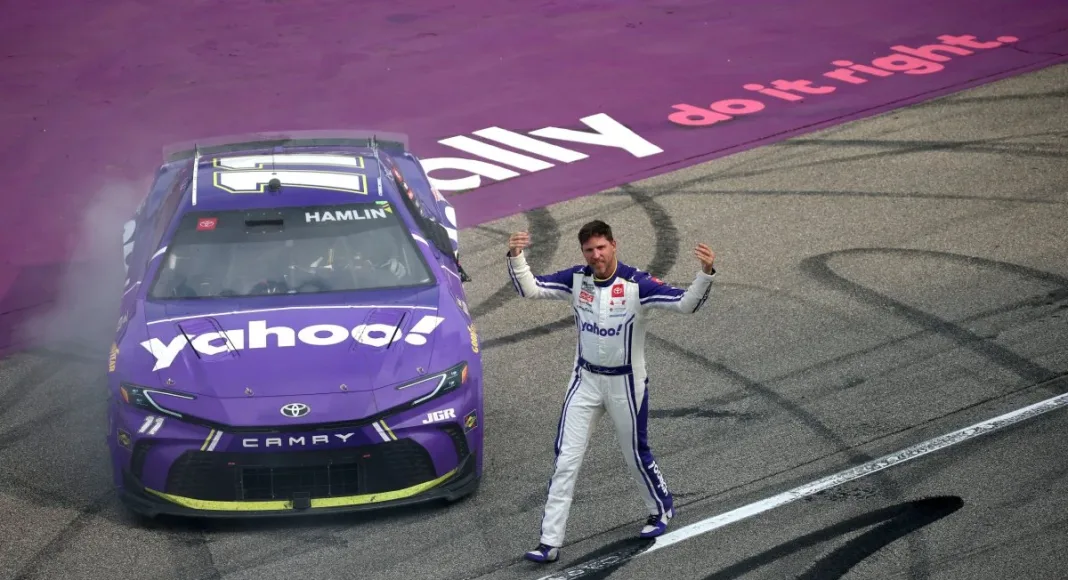 Denny Hamlin clinches 57th NASCAR win at Michigan