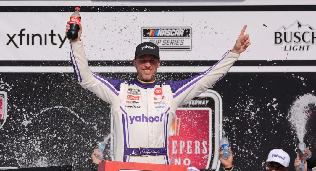 Denny Hamlin wins Michigan Cup race