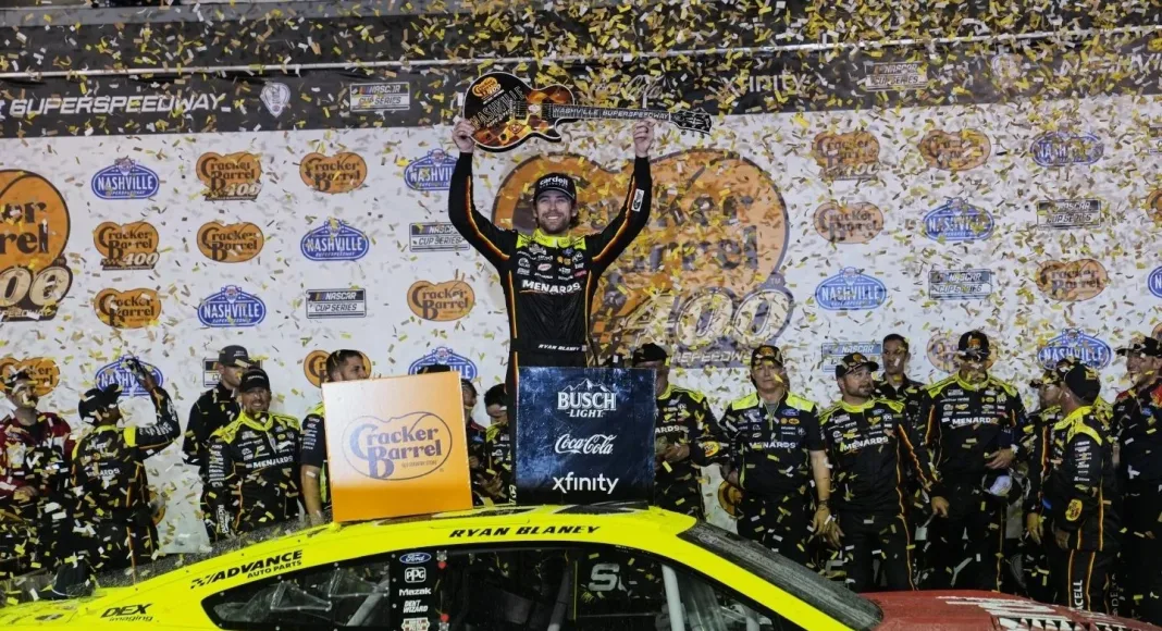 Ryan Blaney wins Nashville NASCAR Cup race