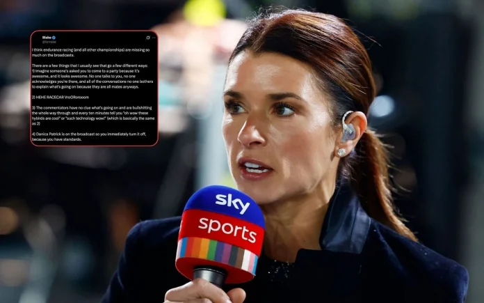 Danica Patrick Sky F1 pundit criticism Danica Patrick Sky F1 pundit criticism