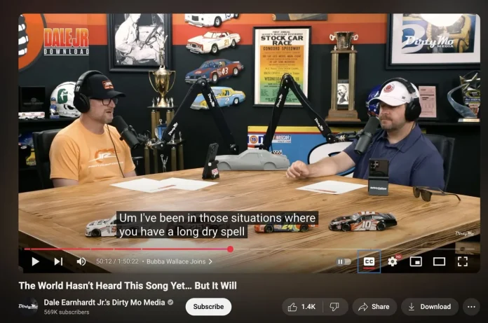 Dale Earnhardt Jr. tire falloff discussion