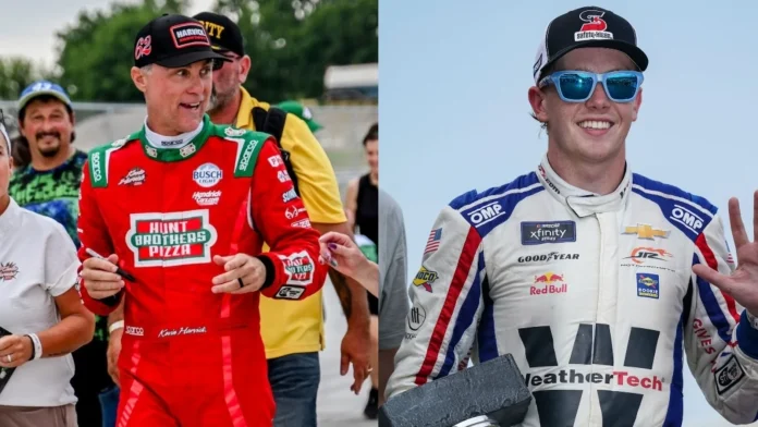 Kevin Harvick compared to Denny Hamlin