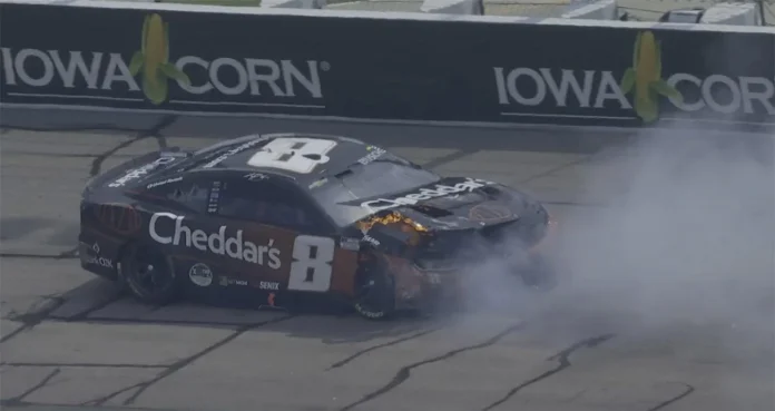 Kyle Busch Iowa practice crash