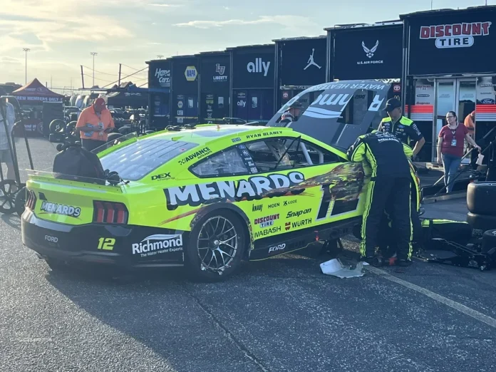 Ryan Blaney Darlington Raceway incident