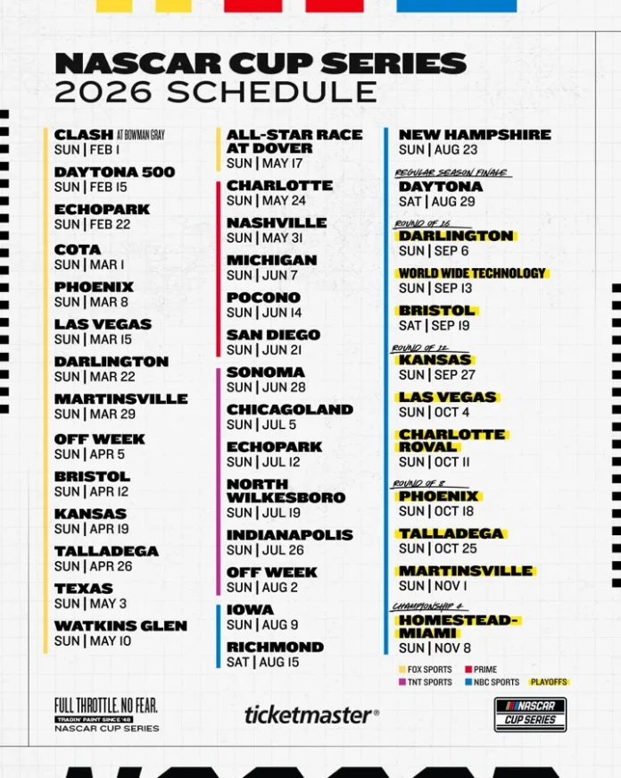 Ryan Blaney on 2026 NASCAR schedule