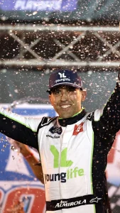 Aric Almirola pulls off thrilling Bristol race victory for second win