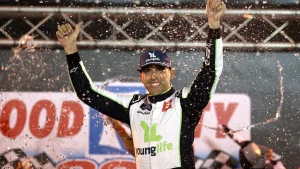 Aric Almirola Wins Food City 300 with Bold Move in Xfinity Playoff Opener