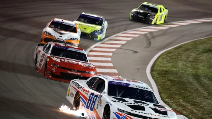 Connor Zilisch viral NASCAR celebration meme