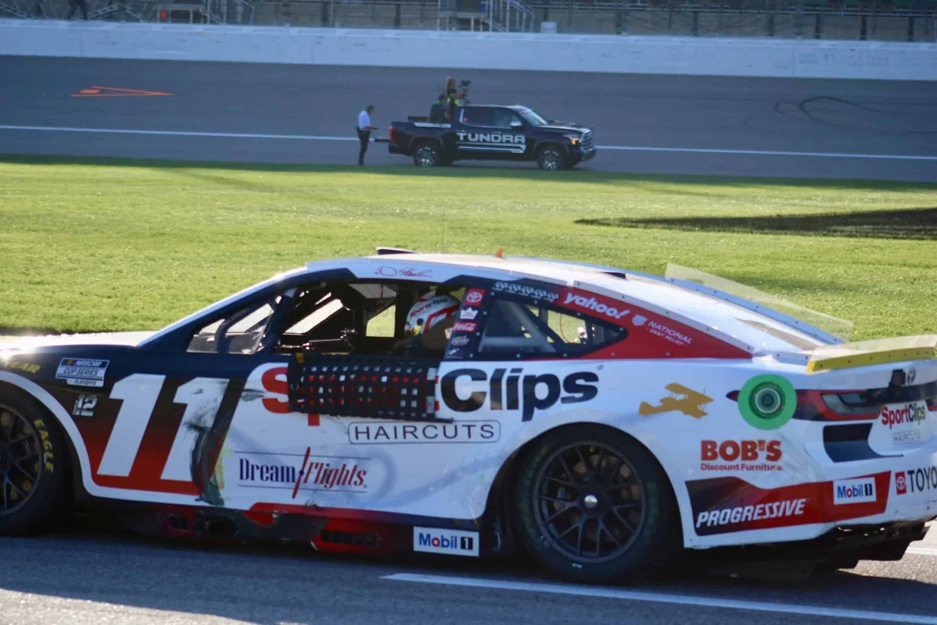 Denny Hamlin Kansas race controversy