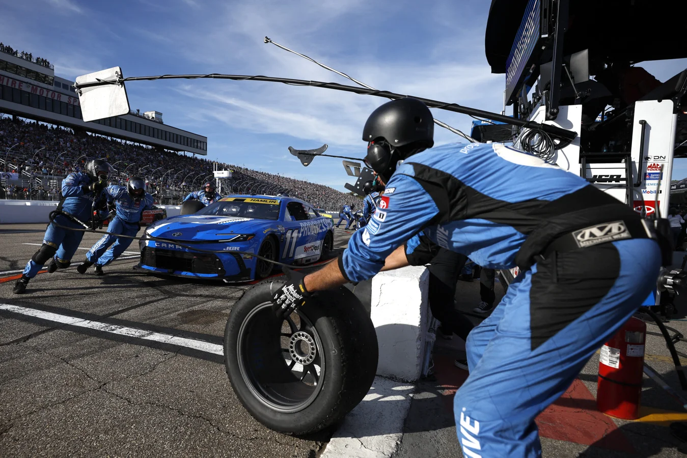 Joe Gibbs Racing crew member