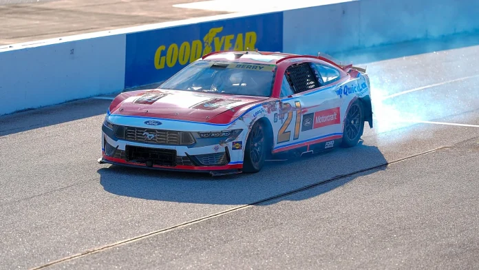 Josh Berry car fire at Bristol