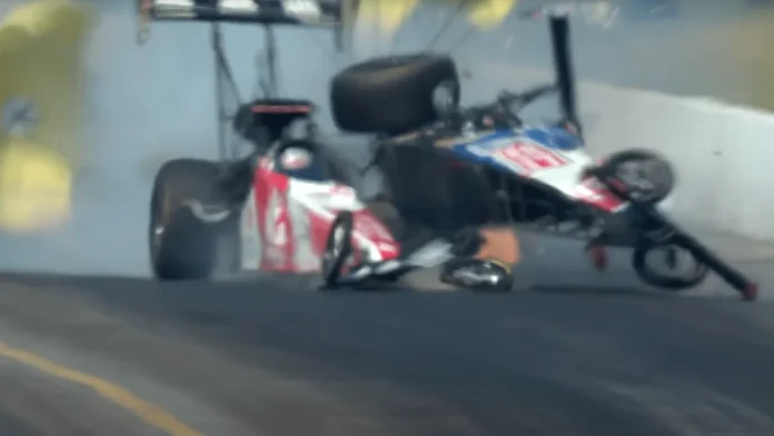 Tony Stewart NHRA crash