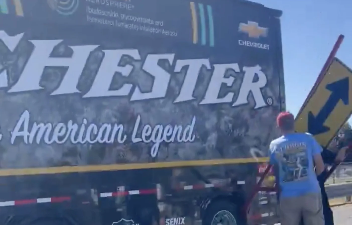 Austin Dillon Talladega hauler incident
