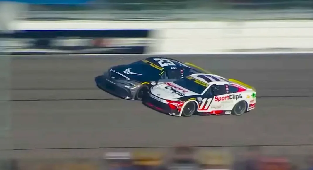 Denny Hamlin and Bubba Wallace