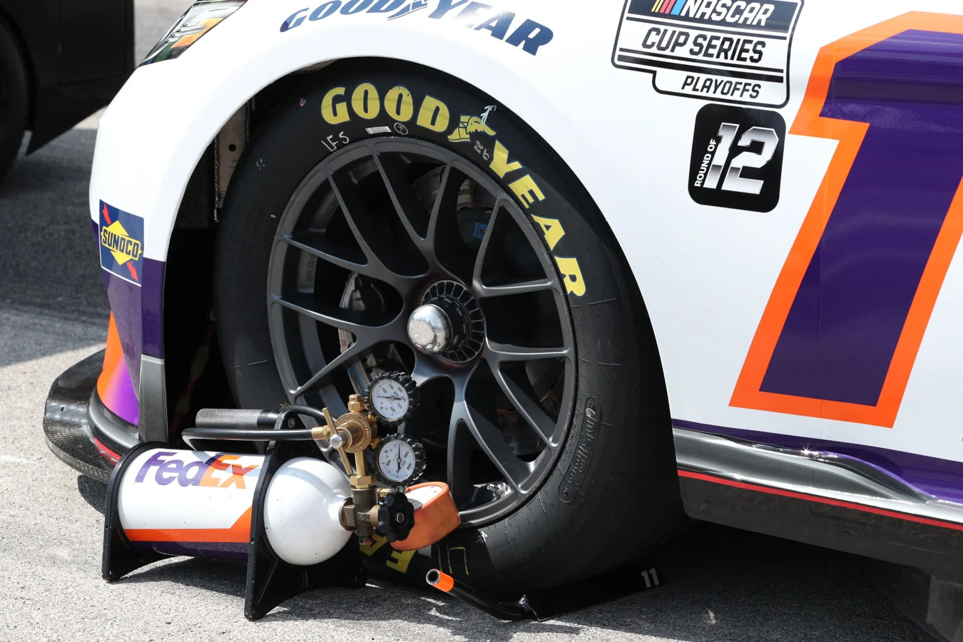 Denny Hamlin Martinsville tire reaction