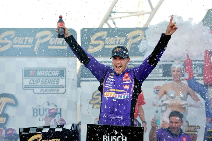 Denny Hamlin emotional Vegas victory
